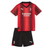 AC Milan Home Stadium Replica Jersey Kids 2023-24 Short Sleeves (+ pants)