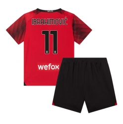 AC Milan Zlatan Ibrahimovic #11 Home Stadium Replica Jersey Kids 2023-24 Short Sleeves (+ pants)