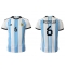 Argentina German Pezzella #6 Home Stadium Replica Jersey World Cup 2022 Short Sleeves