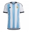Argentina Home Stadium Replica Jersey World Cup 2022 Short Sleeves