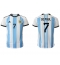 Argentina Rodrigo de Paul #7 Home Stadium Replica Jersey World Cup 2022 Short Sleeves