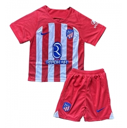 Atletico Madrid Home Stadium Replica Jersey Kids 2023-24 Short Sleeves (+ pants)