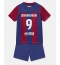 Barcelona Robert Lewandowski #9 Home Stadium Replica Jersey Kids 2023-24 Short Sleeves (+ pants)