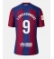 Barcelona Robert Lewandowski #9 Home Stadium Replica Jersey Women 2023-24 Short Sleeves