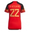 Belgium Charles De Ketelaere #22 Home Stadium Replica Jersey Women World Cup 2022 Short Sleeves