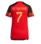 Belgium Kevin De Bruyne #7 Home Stadium Replica Jersey Women World Cup 2022 Short Sleeves