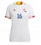Belgium Thorgan Hazard #16 Away Stadium Replica Jersey Women World Cup 2022 Short Sleeves