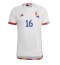 Belgium Thorgan Hazard #16 Away Stadium Replica Jersey World Cup 2022 Short Sleeves