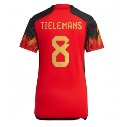 Belgium Youri Tielemans #8 Home Stadium Replica Jersey Women World Cup 2022 Short Sleeves