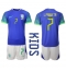 Brazil Lucas Paqueta #7 Away Stadium Replica Jersey Kids World Cup 2022 Short Sleeves (+ pants)