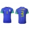 Brazil Thiago Silva #3 Away Stadium Replica Jersey World Cup 2022 Short Sleeves