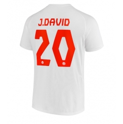 Canada Jonathan David #20 Away Stadium Replica Jersey World Cup 2022 Short Sleeves