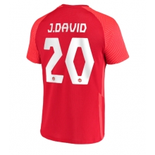 Canada Jonathan David #20 Home Stadium Replica Jersey World Cup 2022 Short Sleeves