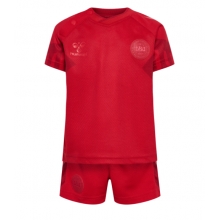 Denmark Home Stadium Replica Jersey Kids World Cup 2022 Short Sleeves (+ pants)