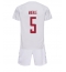 Denmark Joakim Maehle #5 Away Stadium Replica Jersey Kids World Cup 2022 Short Sleeves (+ pants)