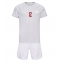 Denmark Kasper Dolberg #12 Away Stadium Replica Jersey Kids World Cup 2022 Short Sleeves (+ pants)