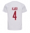 Denmark Simon Kjaer #4 Away Stadium Replica Jersey World Cup 2022 Short Sleeves