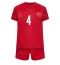 Denmark Simon Kjaer #4 Home Stadium Replica Jersey Kids World Cup 2022 Short Sleeves (+ pants)