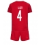 Denmark Simon Kjaer #4 Home Stadium Replica Jersey Kids World Cup 2022 Short Sleeves (+ pants)