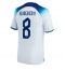 England Jordan Henderson #8 Home Stadium Replica Jersey World Cup 2022 Short Sleeves