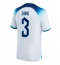 England Luke Shaw #3 Home Stadium Replica Jersey World Cup 2022 Short Sleeves