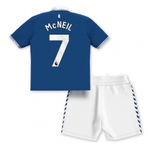 Everton Dwight McNeil #7 Home Stadium Replica Jersey Kids 2023-24 Short Sleeves (+ pants)