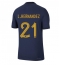 France Lucas Hernandez #21 Home Stadium Replica Jersey World Cup 2022 Short Sleeves