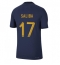 France William Saliba #17 Home Stadium Replica Jersey World Cup 2022 Short Sleeves