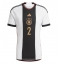 Germany Antonio Rudiger #2 Home Stadium Replica Jersey World Cup 2022 Short Sleeves