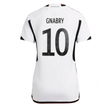 Germany Serge Gnabry #10 Home Stadium Replica Jersey Women World Cup 2022 Short Sleeves