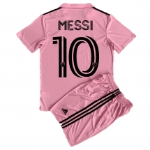 Inter Miami Lionel Messi #10 Home Stadium Replica Jersey Kids 2023-24 Short Sleeves (+ pants)