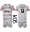 Juventus Dusan Vlahovic #9 Away Stadium Replica Jersey Kids 2023-24 Short Sleeves (+ pants)