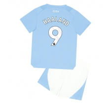 Manchester City Erling Haaland #9 Home Stadium Replica Jersey Kids 2023-24 Short Sleeves (+ pants)