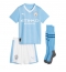 Manchester City Kevin De Bruyne #17 Home Stadium Replica Jersey Kids 2023-24 Short Sleeves (+ pants)