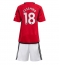 Manchester United Casemiro #18 Home Stadium Replica Jersey Kids 2023-24 Short Sleeves (+ pants)
