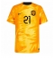 Netherlands Frenkie de Jong #21 Home Stadium Replica Jersey World Cup 2022 Short Sleeves