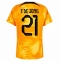 Netherlands Frenkie de Jong #21 Home Stadium Replica Jersey World Cup 2022 Short Sleeves