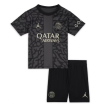 Paris Saint-Germain Third Stadium Replica Jersey Kids 2023-24 Short Sleeves (+ pants)