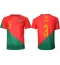 Portugal Pepe #3 Home Stadium Replica Jersey World Cup 2022 Short Sleeves