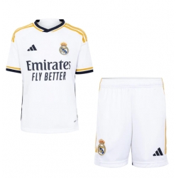 Real Madrid Home Stadium Replica Jersey Kids 2023-24 Short Sleeves (+ pants)