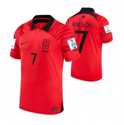 South Korea Son Heung-min #7 Home Stadium Replica Jersey World Cup 2022 Short Sleeves