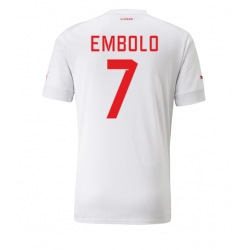 Switzerland Breel Embolo #7 Away Stadium Replica Jersey World Cup 2022 Short Sleeves