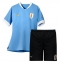 Uruguay Home Stadium Replica Jersey Kids World Cup 2022 Short Sleeves (+ pants)